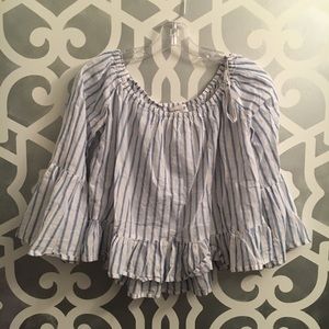 Faithful the Brand Striped off the shoulder top